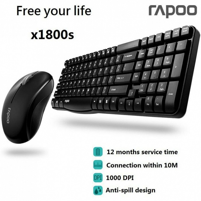 Беспроводная клавиатура и мышка RAPOO X1800S Ташкент - изображение 5