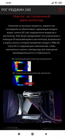 МЕГА СКИДКА!Универсальный жидкост кулер ASUS ROG Ryujin 240(водянка) Ташкент - изображение 5